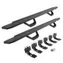 Go Rhino 6963068720T - RB30 Running Boards With Mounting Brackets & 2 Pairs Of Drops Steps Kit - Protective Bedliner Coating