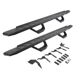 Go Rhino 6963688020PC - RB30 Running Boards With Mounting Brackets & 2 Pairs Of Drops Steps Kit - Textured Black