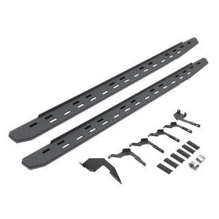 Go Rhino 69636880ST - RB30 Slim Line Running Boards With Mounting Bracket Kit - Protective Bedliner Coating