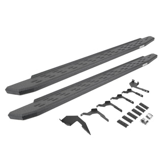 Go Rhino 69636880T - RB30 Running Boards With Mounting Bracket Kit - Protective Bedliner Coating