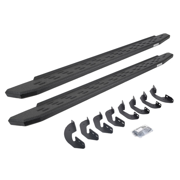 Go Rhino 69641580T - RB30 Running Boards With Mounting Bracket Kit - Protective Bedliner Coating