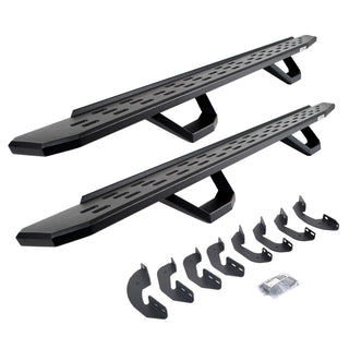 Go Rhino 6964168720PC - RB30 Running Boards With Mounting Brackets & 2 Pairs Of Drops Steps Kit - Textured Black