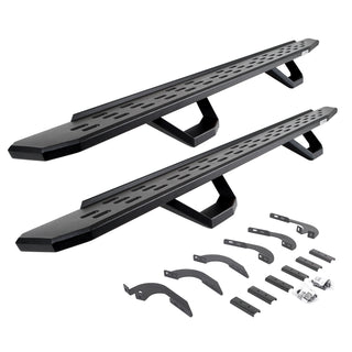 Go Rhino 6964298720PC - RB30 Running Boards With Mounting Brackets & 2 Pairs Of Drops Steps Kit - Textured Black