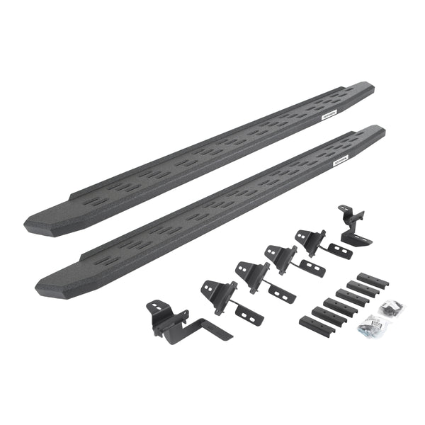 Go Rhino 69650568T - RB30 Running Boards With Mounting Bracket Kit - Protective Bedliner Coating