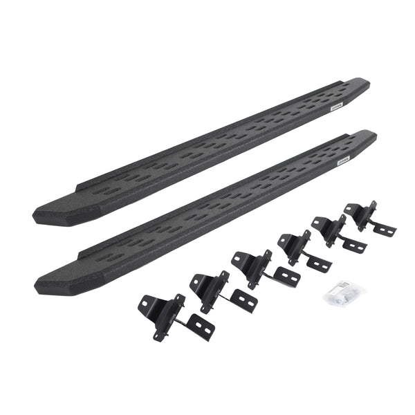 Go Rhino 69650673T - RB30 Running Boards With Mounting Bracket Kit - Protective Bedliner Coating