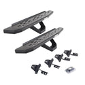 Go Rhino 6969264810PC - RB30 Running Boards With Mounting Brackets & 2 Pairs Of Drops Steps Kit - Textured Black