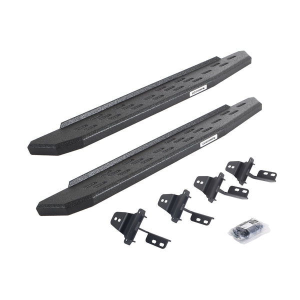 Go Rhino 69692648T - RB30 Running Boards With Mounting Bracket Kit - Protective Bedliner Coating