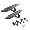 Go Rhino 6969274810PC - RB30 Running Boards With Mounting Brackets & 2 Pairs Of Drops Steps Kit - Textured Black