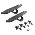 Go Rhino 6969274810T - RB30 Running Boards With Mounting Brackets & 1 Pair Of Drops Steps Kit - Protective Bedliner Coating