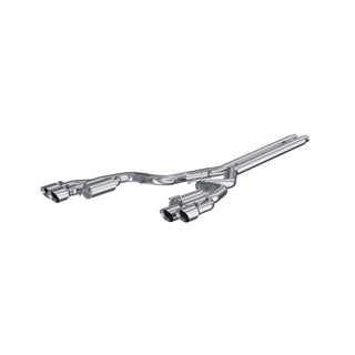 MBRP Exhaust 3in. Cat Back; with Quad 4in. Dual Wall Tips; Race Version; T304