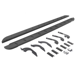 Go Rhino 63442987ST - RB10 Slim Line Running Boards With Mounting Brackets - Protective Bedliner Coating