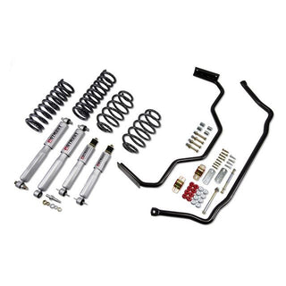 BELLTECH 1744 MUSCLE CAR PERF KIT Complete Kit Inc Front and Rear Springs Street Performance Shocks & Sway bars 1979-1993 Ford Mustang (Fox) 2 in. F/2 in. R drop
