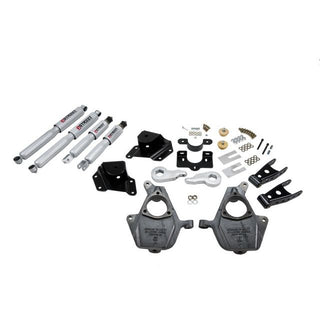 BELLTECH 661SP LOWERING KITS  Front And Rear Complete Kit W/ Street Performance Shocks 2005-2006 Chevrolet Silverado/Sierra (Ext Cab w/ Factory Front Torsion bar) 3 in. or 4 in. F/4 in. R drop W/ Street Performance Shocks