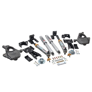 BELLTECH 1011SP LOWERING KITS  Front And Rear Complete Kit W/ Street Performance Shocks 2016.5-2018 Chevrolet Silverado/Sierra (All Cabs) 2wd 2 in. F/4 in. R Drop W/O Shocks