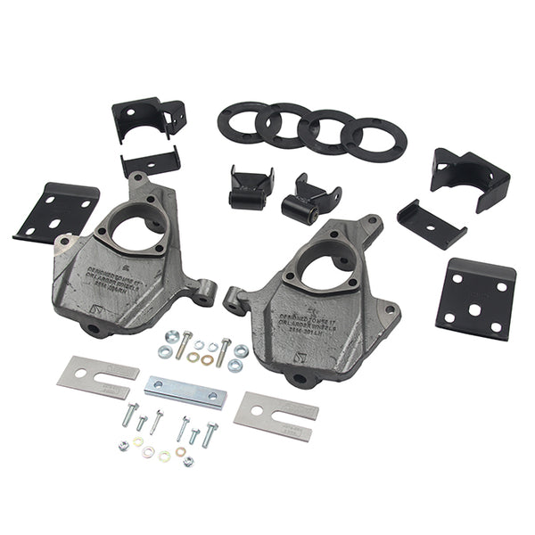 BELLTECH 1016 LOWERING KITS  Front And Rear Complete Kit W/O Shocks 2016.5-2018 Chevrolet Silverado/Sierra (EST/CREW) 2WD 3-4F/7R