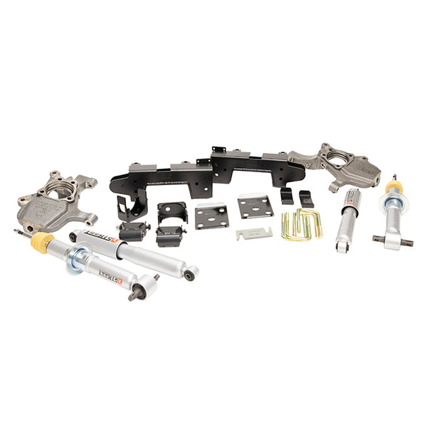BELLTECH 1041SP LOWERING KITS  Front And Rear Complete Kit W/ Street Performance Shocks 2019-2021 Silverado / Sierra (Dbl / Crew cab / Short bed) 2 in.-4 in. F / 6 in. R 4x4