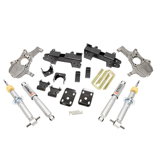 BELLTECH 1041SP LOWERING KITS  Front And Rear Complete Kit W/ Street Performance Shocks 2019-2021 Silverado / Sierra (Dbl / Crew cab / Short bed) 2 in.-4 in. F / 6 in. R 4x4