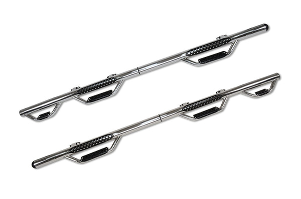 Dominator D3 Modular Wheel-to-Wheel Side Steps with Brackets Kit-Stainless Steel