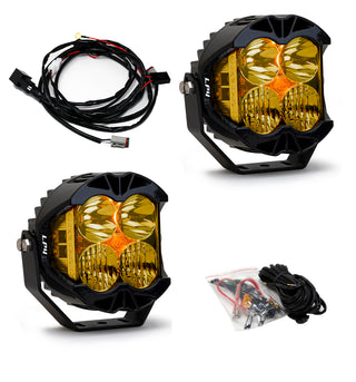 Baja Designs - 297813 - LP4 Pro Driving/Combo Amber LED Auxiliary Light Pod Pair w/ Amber Backlight