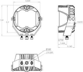 Baja Designs - 297813 - LP4 Pro Driving/Combo Amber LED Auxiliary Light Pod Pair w/ Amber Backlight