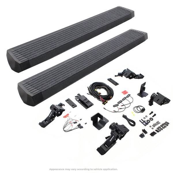 Go Rhino 20451687T - E1 Electric Running Boards With Mounting Brackets - Protective Bedliner Coating