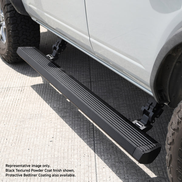 Go Rhino 20450674T - E1 Electric Running Boards With Mounting Brackets - Protective Bedliner Coating