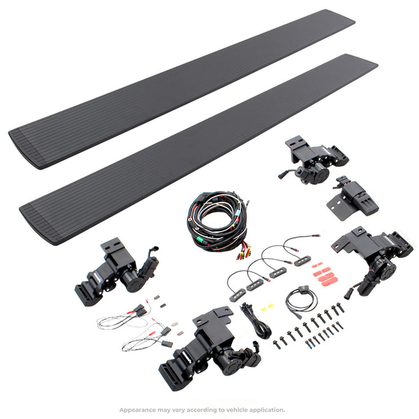 Go Rhino 20404780PC - E1 Electric Running Boards With Mounting Brackets - Textured Black