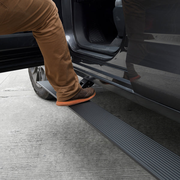 Go Rhino 20404580PC - E1 Electric Running Boards With Mounting Brackets - Textured Black