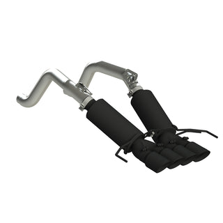 MBRP Exhaust 3in. Dual Muffler Axle Back; with Quad 4in. Dual Wall Tips; Black