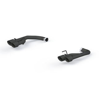 MBRP Exhaust 2.5in. Axle Back; with Quad 4in. Dual Wall Tips; Non Active Exhaust; Black Coated