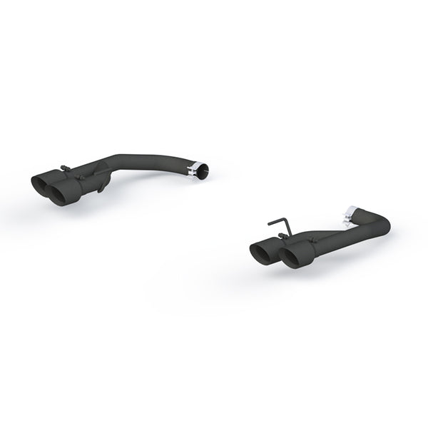 MBRP Exhaust 2.5in. Axle Back; with Quad 4in. Dual Wall Tips; Non Active Exhaust; Black Coated