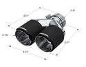 MBRP Exhaust Tip; 4in OD Out; 3in ID; 9.87in Length; Dual Wall; Carbon Fiber