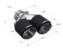 MBRP Exhaust Tip; 4in OD Out; 3in ID; 9.87in Length; Dual Wall; Carbon Fiber