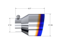 MBRP Exhaust Tip; 5in OD Out; 3in ID; 6.5in Length; Angle Cut; Single Wall; T304 BE