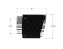 MBRP Exhaust Tip; 5in OD Out; 3in ID; 6.13in Length; Angle Cut; Dual Wall; Carbon Fiber
