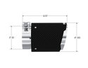 MBRP Exhaust Tip; 4in OD Out; 3in ID; 6.13in Length; Angle Cut; Dual Wall; T304