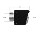 MBRP Exhaust Tip; 5in OD Out; 2.5in ID; 6.5in Length; Angle Cut; Dual Wall; Carbon Fiber