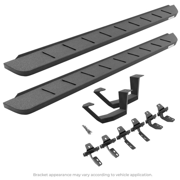 RB10 Running Boards with Mounting Brackets, 1 Pair Drop Steps Kit