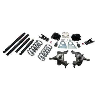 BELLTECH 815ND LOWERING KITS  Front And Rear Complete Kit W/ Nitro Drop 2 Shocks 1994-1999 Dodge Ram 1500 (Std Cab V8 Auto Trans Only) 3 in. F/4 in. R drop W/ Nitro Drop II Shocks