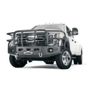 Direct-Fit Grille Guard With Internal Winch Mount Textured Black Steel