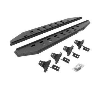 Go Rhino 69492748ST - RB20 Slim Line Running Boards With Mounting Brackets - Protective Bedliner Coating