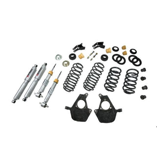 BELLTECH 733SP LOWERING KITS  Front And Rear Complete Kit W/ Street Performance Shocks 2007-2014 Chevrolet Tahoe/Suburban/Avalanche/Yukon (w/out Factory Autoride 2WD/4WD) 3 in. or 4 in. F/3 in. or 4 in. R drop W/ Street Performance Shocks