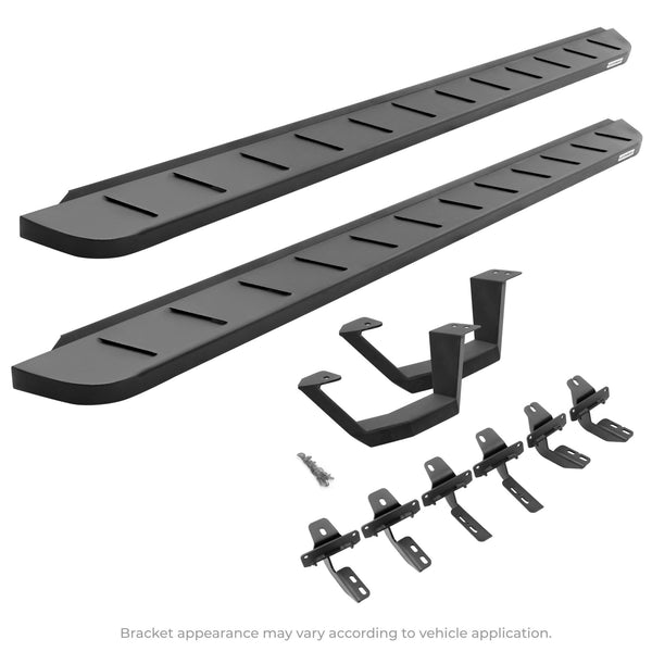 RB10 Running Boards with Mounting Brackets, 1 Pair Drop Steps Kit