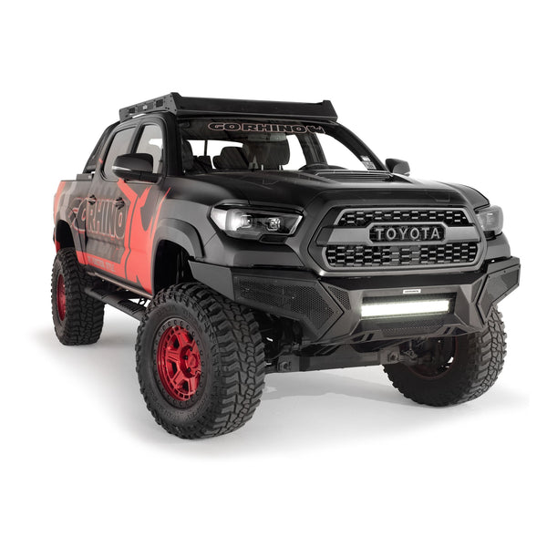 Go Rhino 343891T - Element Front Bumper With Power Actuated Hide-Away Light Bar Mount - Textured Black