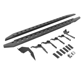 Go Rhino 69036880ST - RB10 Slim Line Running Boards With Mounting Brackets - Protective Bedliner Coating
